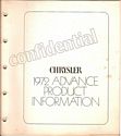 Image: 1972 Chrysler Advance Info #2
