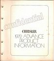 Image: 1972 Chrysler Advance Info #2