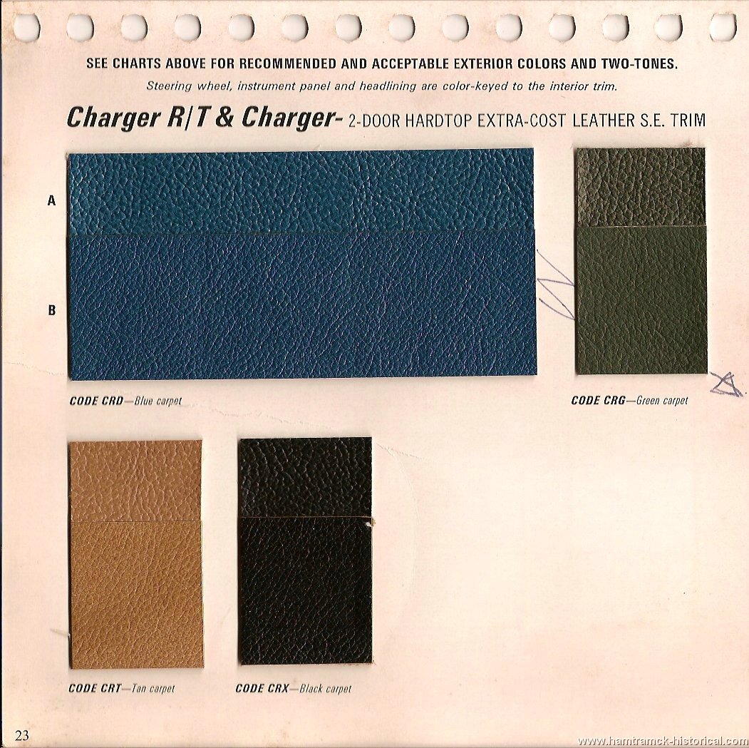 1969 Dodge Color Chart