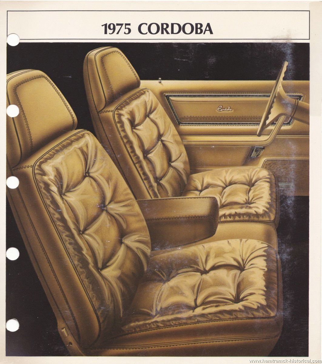 The 1970 Hamtramck Registry 1975 Chrysler Color Amp Trim